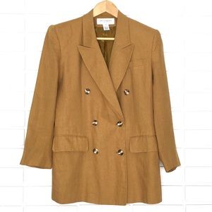 Jones New York | VINTAGE Camel/Gold 100% Linen Blazer